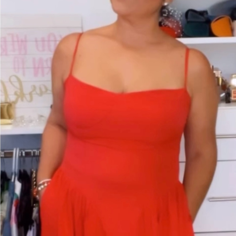 Red Strapless Dress - Picture 4 of 4